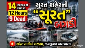 14 ઈંચ વરસાદથી સુરત જળબંબાકાર, પાણીમાં થયું ગરકાવ, જુઓ વીડિયો